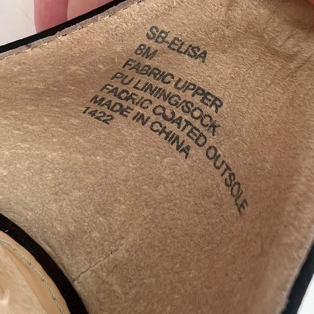 Blue Betsey Johnson Elisa Evening Sandals Black Rhinestone Sparkle Bling Wedding - Picture 6 of 9